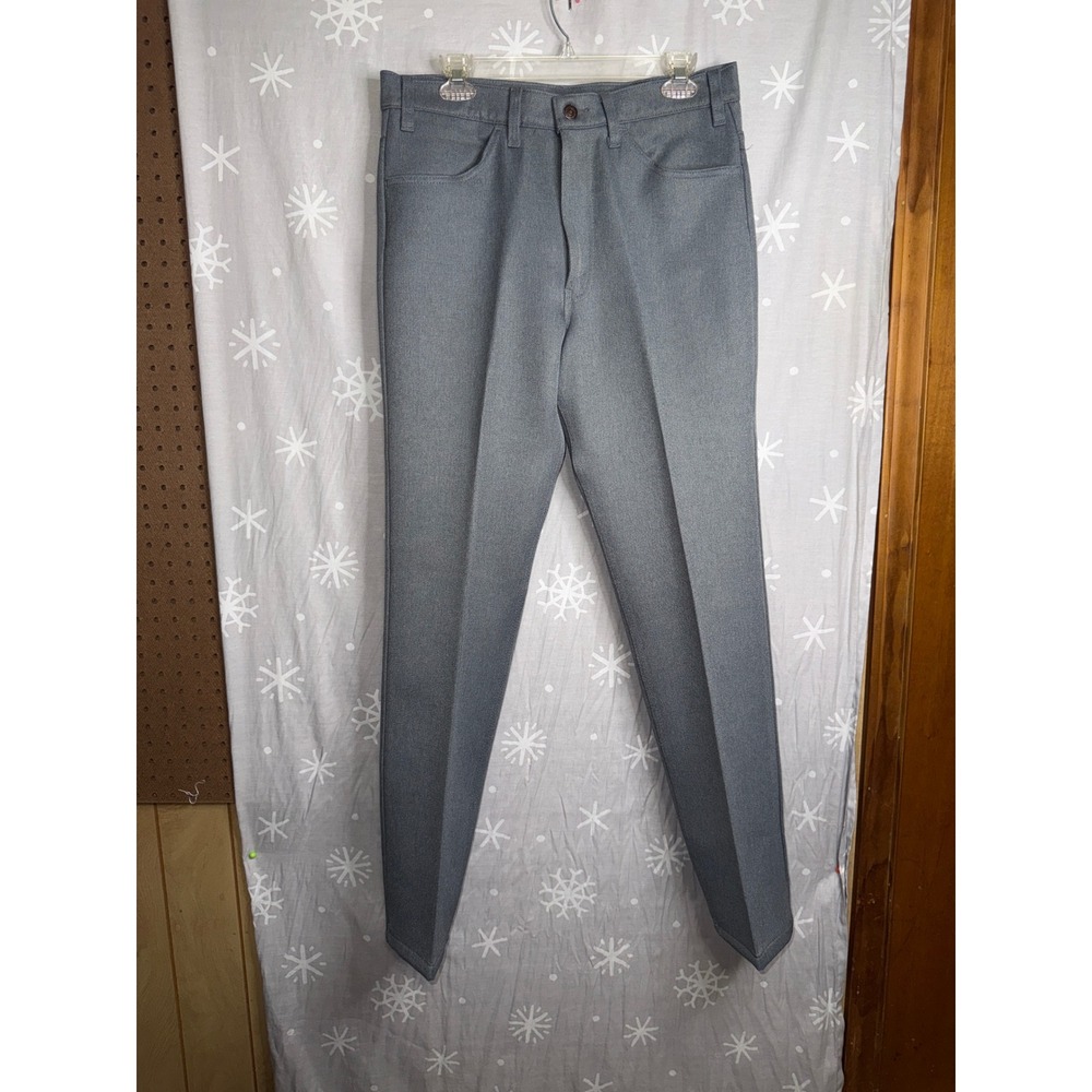 Vintage Levis 517 Action Slacks Mens 34x36 Gray Bootcut Made in USA Trousers